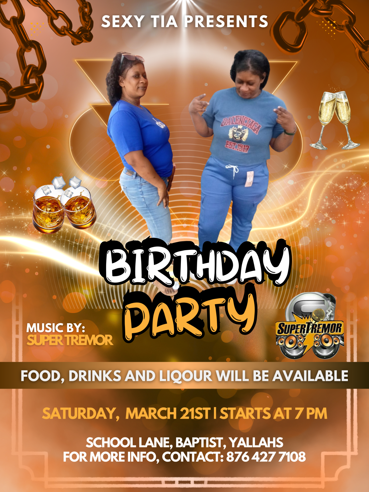 Birthday party poster design