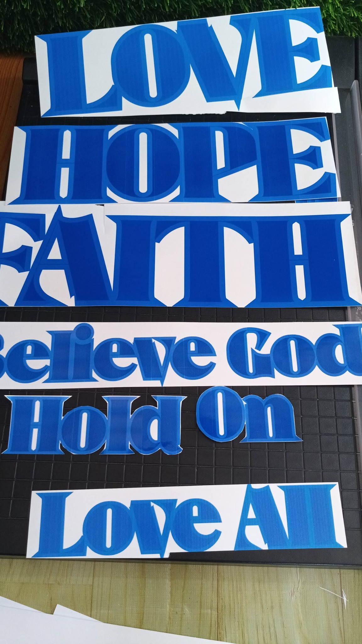Custom printed word stickers