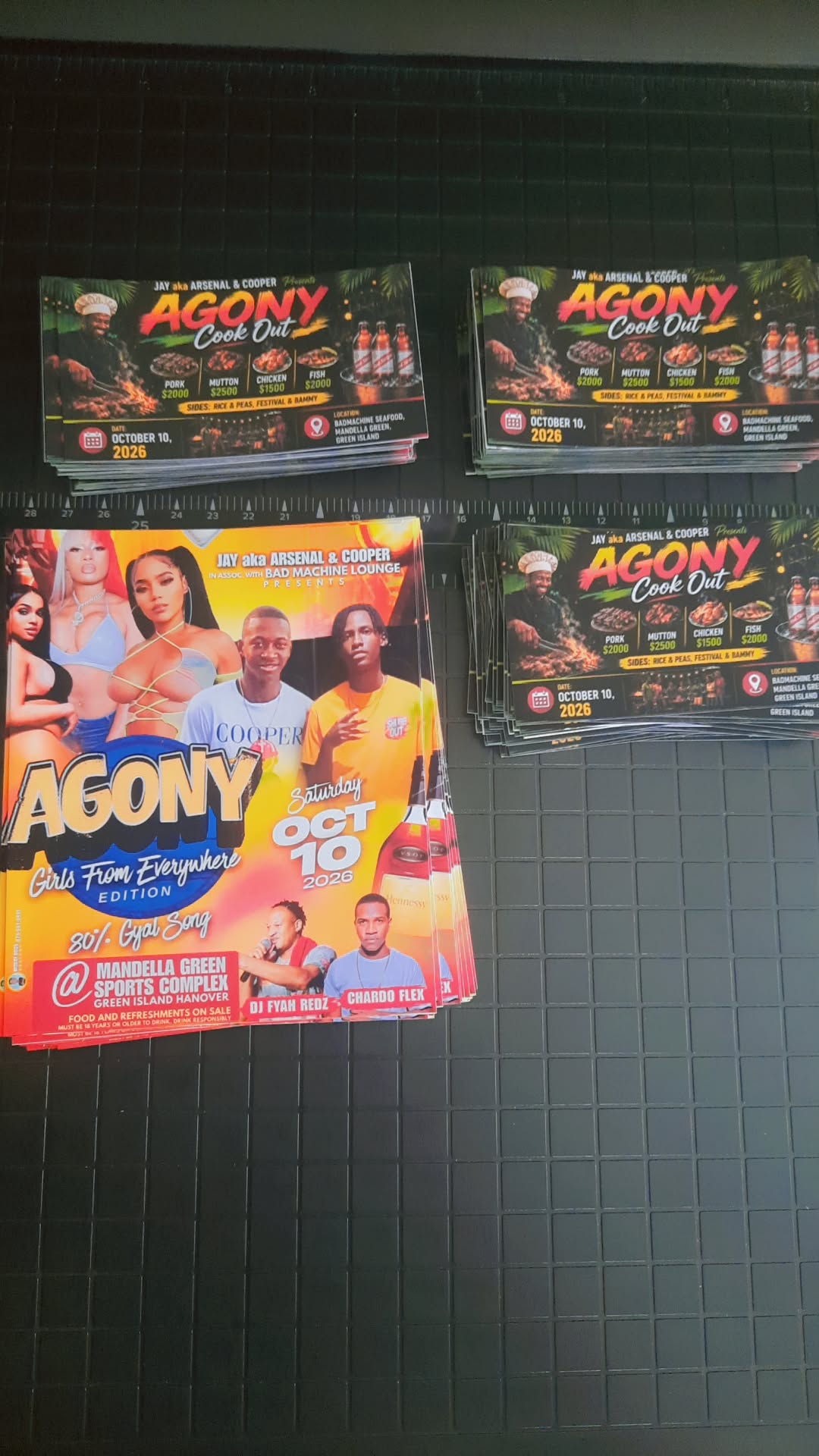 Printed event tickets