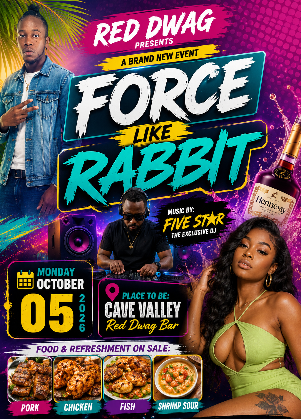 Red Dwag event flyer