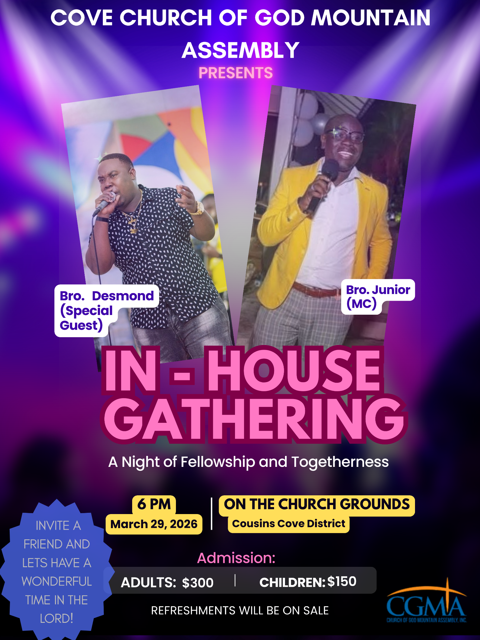 Church gathering poster