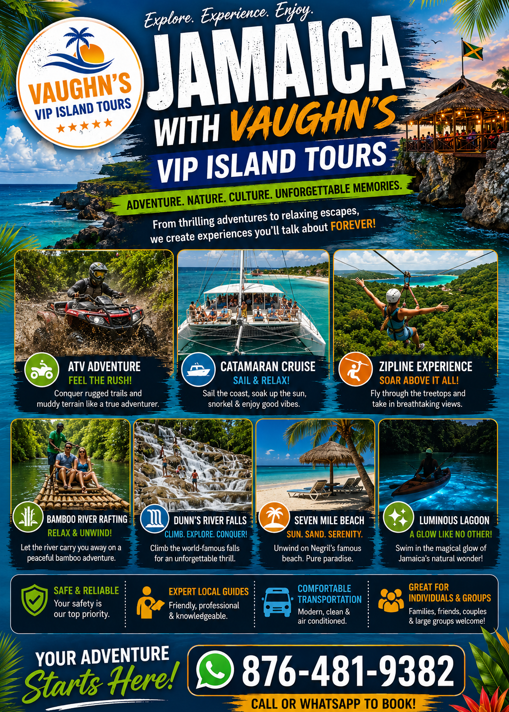 Vaughn's VIP Island Tours promotional poster